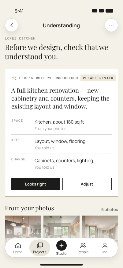 2S Studio on iPhone: what 2S understood about a sample kitchen project